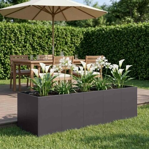 Vrtna saksija Crna 200 x 80 x 60 cm Čelična vrata - Crna 200 x 80 x 60 cm Cijena