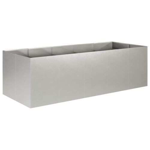 Vrtna saksija Srebrna 200 x 80 x 60 cm Nehrđajući čelik - Nehrđajući čelik 200 x 80 x 60 cm Cijena