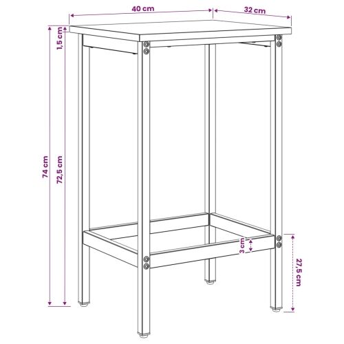 Barska stolica 2 kom. Siva Sonoma 40 x 32 x 74 cm - Siva Sonoma 2 40 x 32 x 74 cm Cijena