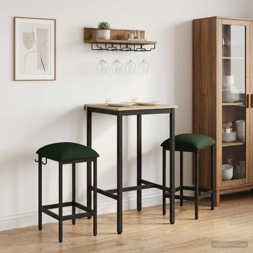 Barska stolica 2 kom. Tamnozelena 40 x 32 x 64 cm - Tamnozelena 2 40 x 32 x 64 cm Cijena