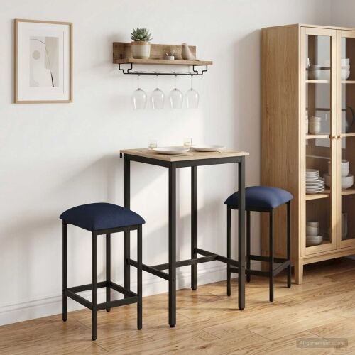 Barska stolica 2 kom. Plava 40 x 32 x 64 cm Konstruirano drvo - Plava 2 40 x 32 x 64 cm Cijena