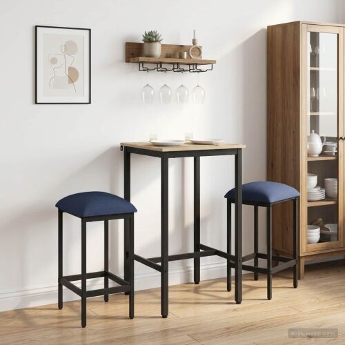 Barska stolica 2 kom. Plava 40 x 32 x 74 cm Konstruirano drvo - Plava 2 40 x 32 x 74 cm Cijena