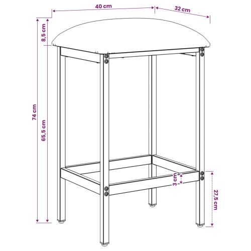 Barska stolica 2 kom. Plava 40 x 32 x 74 cm Konstruirano drvo - Plava 2 40 x 32 x 74 cm Cijena
