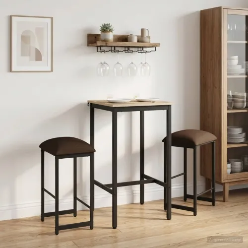 Barska stolica 2 kom. Sivosmeđa 40 x 32 x 64 cm - Sivosmeđa 2 40 x 32 x 64 cm Cijena