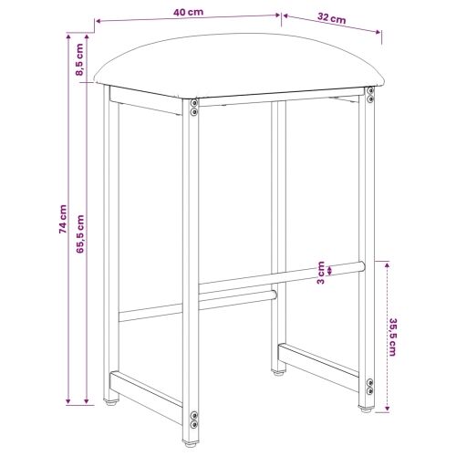 Barska stolica Plava 40 x 32 x 74 cm Konstruirano drvo - Plava 1 40 x 32 x 74 cm Cijena