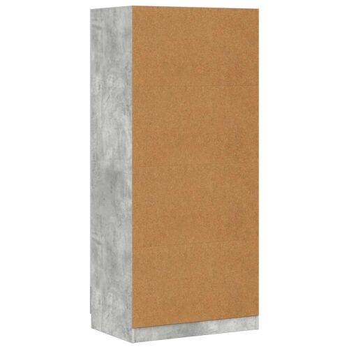 Ormar siva boja betona 80 x 52 x 180 cm od konstruiranog drva - Beton siva 1 1 Cijena