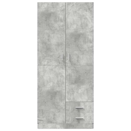 Ormar siva boja betona 80 x 52 x 180 cm od konstruiranog drva - Beton siva 1 1 Cijena