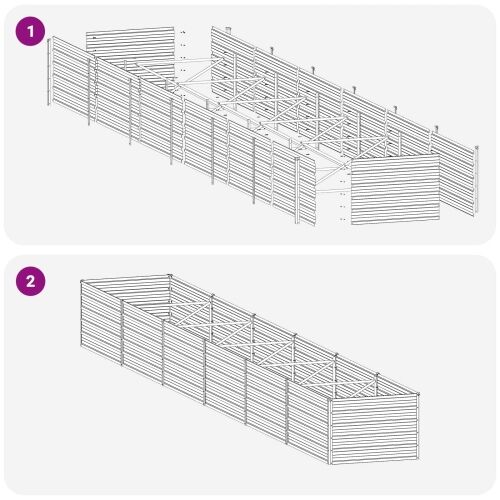 Povišeni vrtni krevet Slonovača 600 x 80 x 55 cm - 600 x 80 x 55 cm Slonovača Cijena