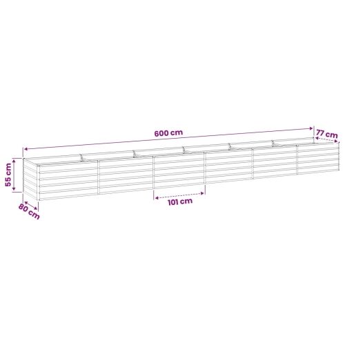 Povišeni vrtni krevet Slonovača 600 x 80 x 55 cm - 600 x 80 x 55 cm Slonovača Cijena