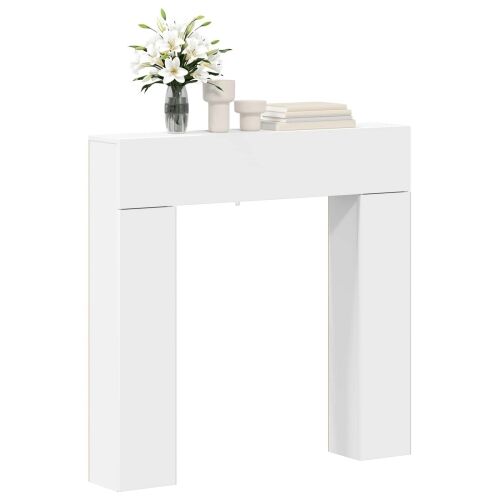 Okvir za kamin Bijela 102 x 18 x 100,5 cm Konstruirano drvo - Bijela Cijena