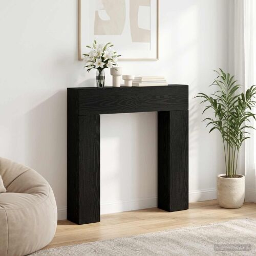 Okvir za kamin Crni hrast 102 x 18 x 100,5 cm Konstruirano drvo - Crni hrast Cijena