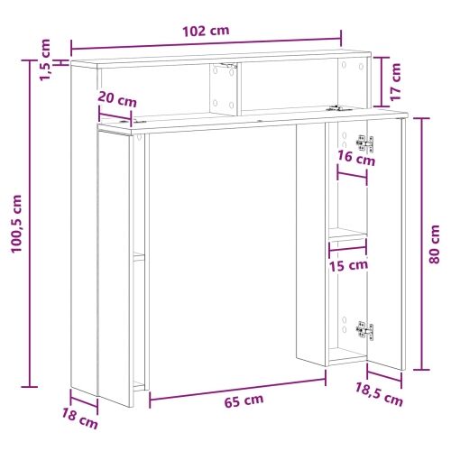 Okvir za kamin Hrast sonoma 102 x 18 x 100,5 cm - Hrast sonoma Cijena
