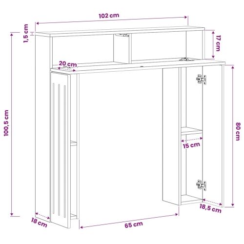 Okvir za kamin Crna 102 x 18 x 100,5 cm Konstruirano drvo - Crna Cijena