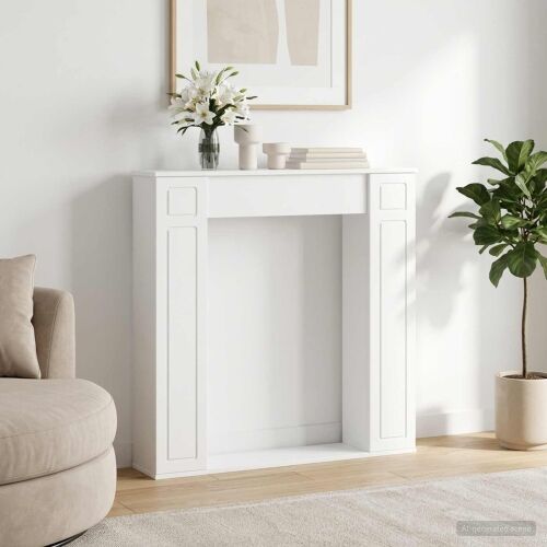Okvir za kamin Bijela 100 x 20 x 100 cm Konstruirano drvo - Bijela Cijena