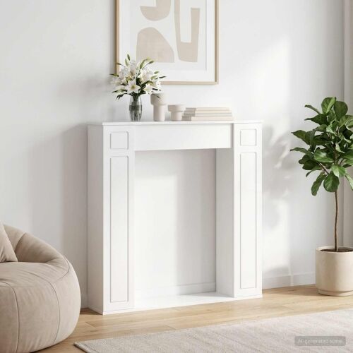 Okvir za kamin Bijela visokog sjaja 100 x 20 x 100 cm - Bijela visokog sjaja Cijena