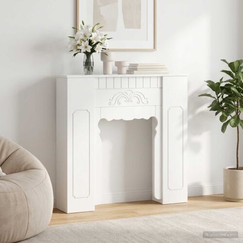 Okvir za kamin Bijela 93 x 20 x 89 cm Konstruirano drvo - Bijela Cijena