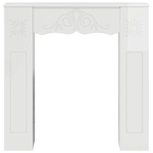 Okvir za kamin Bijela visokog sjaja 102 x 20 x 102 cm - Bijela visokog sjaja Cijena