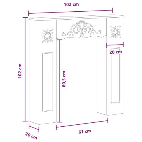 Okvir za kamin Hrast artisan 102 x 20 x 102 cm - Hrast artisan Cijena