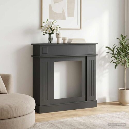 Okvir za kamin Crna 102 x 26 x 100 cm Konstruirano drvo - Crna Cijena