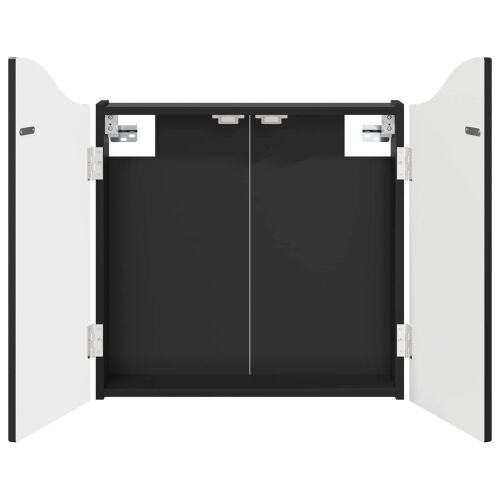 Kabinet za mete Crna 56 x 12 x 63 cm Konstruirano drvo - Crna Cijena
