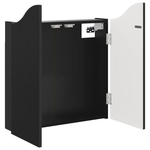 Kabinet za mete Crna 56 x 12 x 63 cm Konstruirano drvo - Crna Cijena