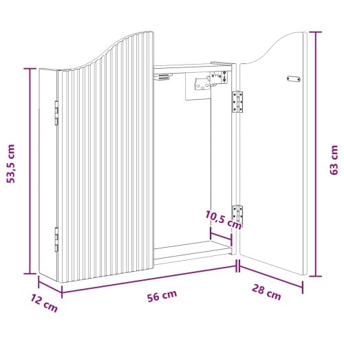 Kabinet za mete Hrast sonoma 56 x 12 x 63 cm Konstruirano drvo - Hrast sonoma Cijena
