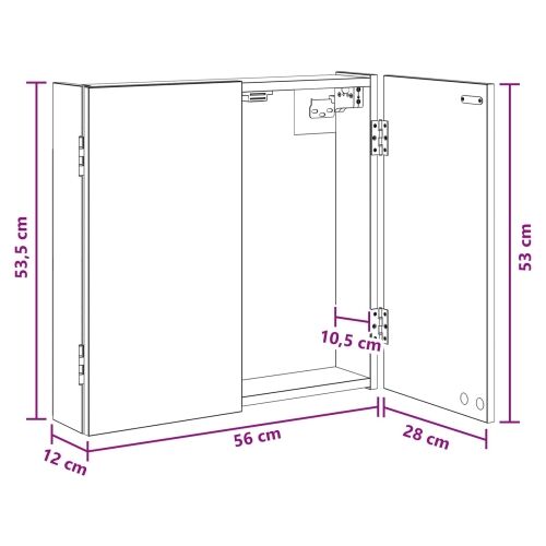 Kabinet za mete Bijela 56 x 12 x 53,5 cm Konstruirano drvo - Bijela Cijena