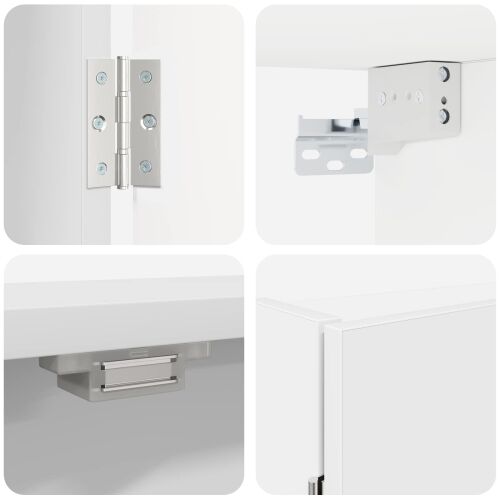Kabinet za mete Bijela 56 x 12 x 53,5 cm Konstruirano drvo - Bijela Cijena