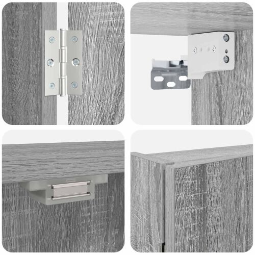 Kabinet za mete Siva Sonoma 56 x 12 x 53,5 cm Konstruirano drvo - Siva Sonoma Cijena