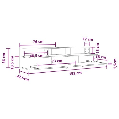 Studio radni stol Crni hrast 152 x 42,5 x 36 cm - Crni hrast 152 x 42,5 x 36 cm Cijena