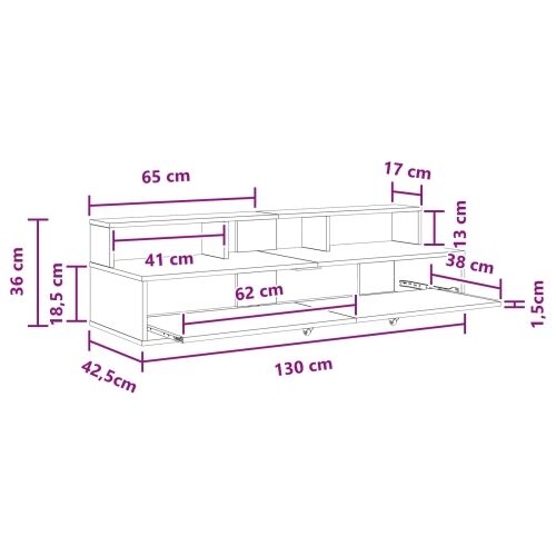 Studio radni stol Bijela 130 x 42,5 x 36 cm Konstruirano drvo - Bijela 130 x 42,5 x 36 cm Cijena