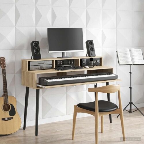 Studio radni stol Hrast sonoma 110 x 42,5 x 36 cm - Hrast sonoma 110 x 42,5 x 36 cm Cijena