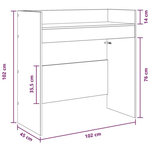 DJ stol Betonska siva 102 x 45 x 102 cm Konstruirano drvo - Betonska siva 102 x 45 x 102 cm Cijena