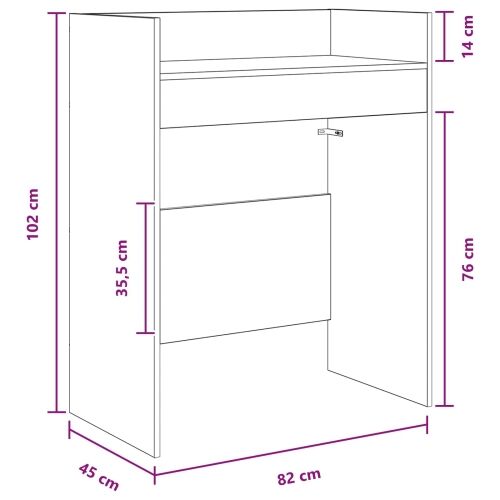 DJ stol Hrast artisan 82 x 45 x 102 cm Konstruirano drvo - Hrast artisan 82 x 45 x 102 cm Cijena