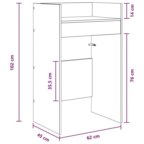 DJ stol Hrast sonoma 62 x 45 x 102 cm Konstruirano drvo - Hrast sonoma 62 x 45 x 102 cm Cijena