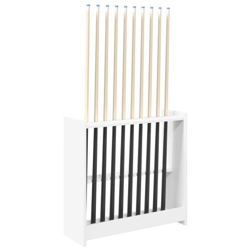 Stalak za bilijarske cueve Konstruirano drvo 60 x 20 x 57 cm - Bijela Cijena