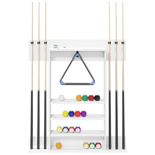 Stalak za bilijarske cueve Konstruirano drvo 93 x 12 x 103 cm - Bijela Cijena