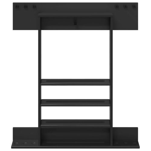 Stalak za bilijarske cueve Konstruirano drvo 93 x 12 x 103 cm - Crna Cijena