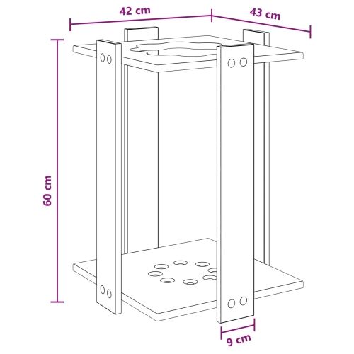 Stalak za bilijarske cueve Konstruirano drvo 42 x 43 x 60 cm - Betonska siva Cijena
