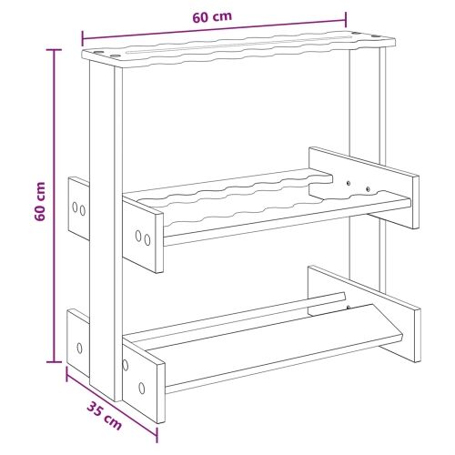 Stalak za bilijarske cueve Konstruirano drvo 60 x 35 x 60 cm - Hrast sonoma Cijena