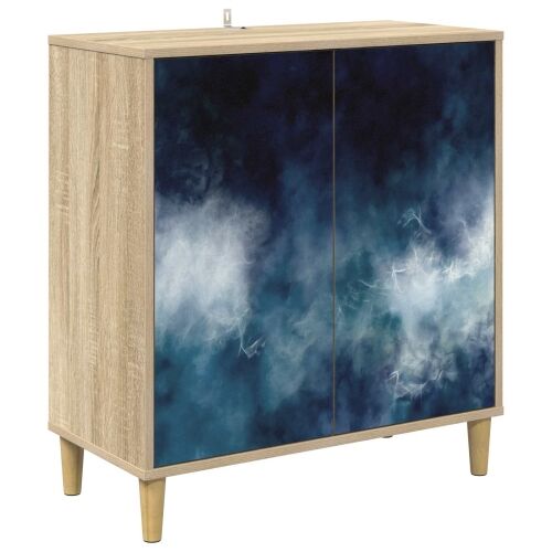 Kreveta RAALTE Sonoma 69 x 33 x 75 cm Konstruirano drvo - Plavi mramorni uzorak Cijena