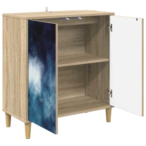Kreveta RAALTE Sonoma 69 x 33 x 75 cm Konstruirano drvo - Plavi mramorni uzorak Cijena