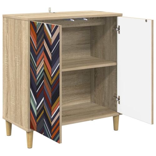 Kreveta OMMEN Sonoma 69 x 33 x 75 cm Konstruirano drvo - Geometrijski uzorak Cijena