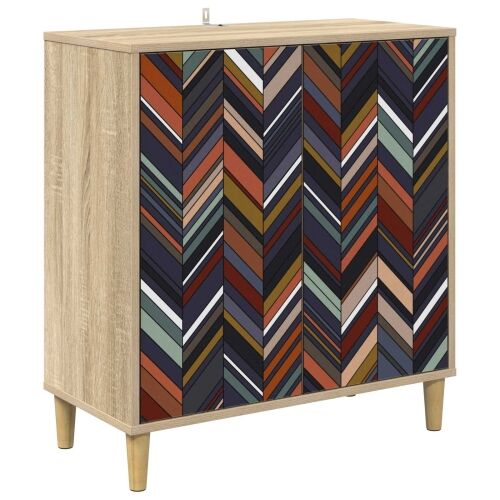 Kreveta OMMEN Sonoma 69 x 33 x 75 cm Konstruirano drvo - Geometrijski uzorak Cijena