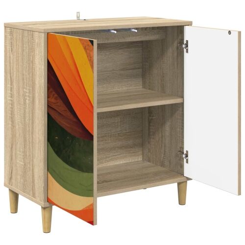 Kreveta BONN Sonoma 69 x 33 x 75 cm Konstruirano drvo - Retro valni uzorak Cijena