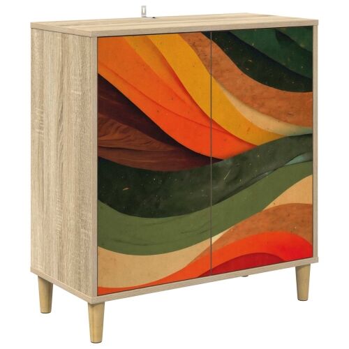 Kreveta BONN Sonoma 69 x 33 x 75 cm Konstruirano drvo - Retro valni uzorak Cijena