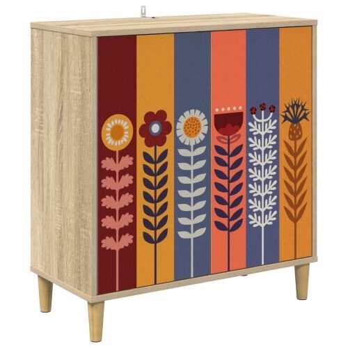 Kreveta ESSEN Sonoma 69 x 33 x 75 cm Konstruirano drvo - Uzorak suncokreta Cijena