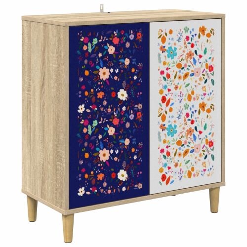 Kreveta MAINZ Sonoma 69 x 33 x 75 cm Konstruirano drvo - Cvjetni uzorak Cijena