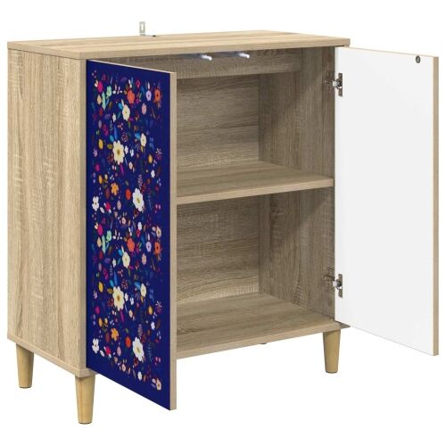 Kreveta MAINZ Sonoma 69 x 33 x 75 cm Konstruirano drvo - Cvjetni uzorak Cijena