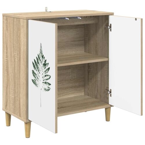 Kreveta HANAU Sonoma 69 x 33 x 75 cm Konstruirano drvo - Zeleni uzorak lišća Cijena